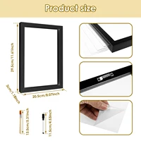Family Handprint WoodPhoto Frame Kit Handmade Keepsake Clear Baby DIY Footprint Handprint Footprint Souvenir for Family Baby Pet 2
