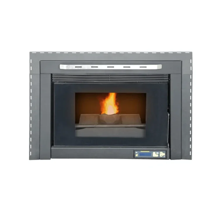 HY Newest Wifi Control Indoor Burning Stove Insert Pellet Stove LCD Touch Screen Controller