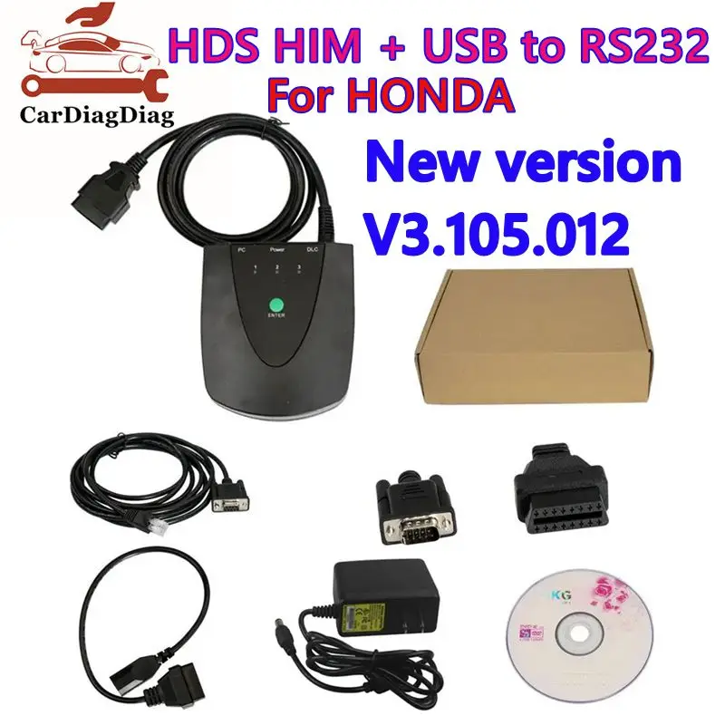 Latest Version V3.105.012 Module Green Double PCB Multi-Function HDS HIM USB RS232 For HONDA Diagnostic Module For Honda