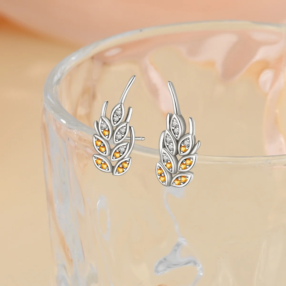 2024 New Arrivals 925 Sterling Silver Maple Leaf Flowers Fall Collection Earring Women Radiant Gorgeous Jewelry Gifts