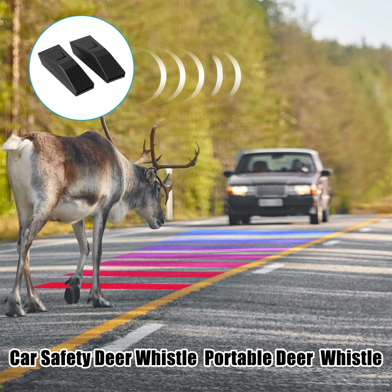 

Deer Horn 1 Pair Ultrasonic Horn Save Animal Whistles Alert For Night Highway Camping Road Trip Driving Commute Hiking Wildlife