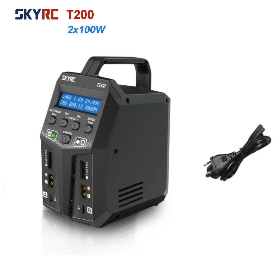 SKYRC T200 Charger 2X100W 12A AC/DC DUAL Battery Balance Charger for 1-6S Lipo/LiHV/LiFe/LiIon Battery Replacement Parts