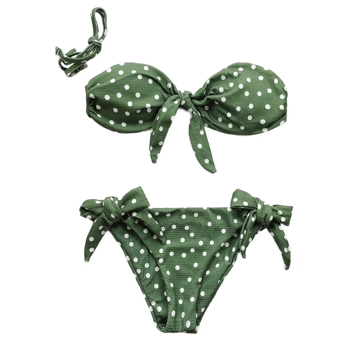Sexy Micro Bikini 2025 Woman Swimsuit Dot Print Swimwear Women Thong Bikinis Set Female Bathing Suit Beach Wear Bandeau Biquini