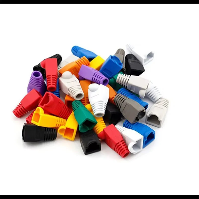 Mixed Color CAT5E CAT6 RJ45 Ethernet Network Cable Strain Relief Boots Cable Connector Plug Cover