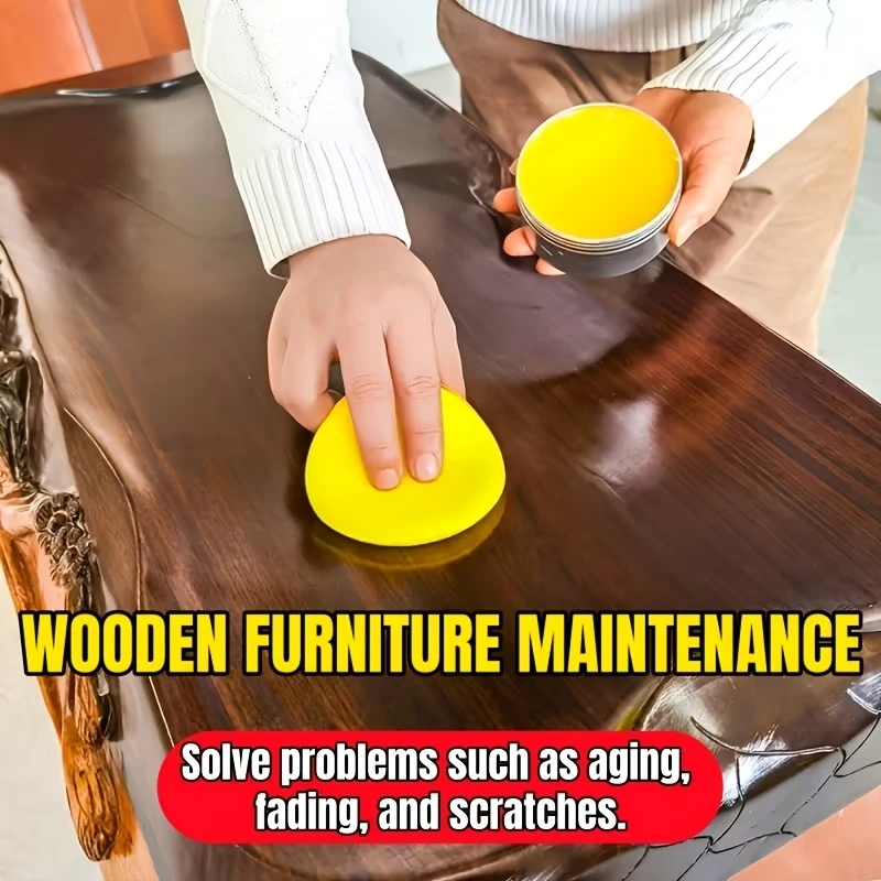 Multi-Functional Wood Polish Wax - Surface Polish & Maintenance, Restores Smoothness, Ideal for Household Wood Care