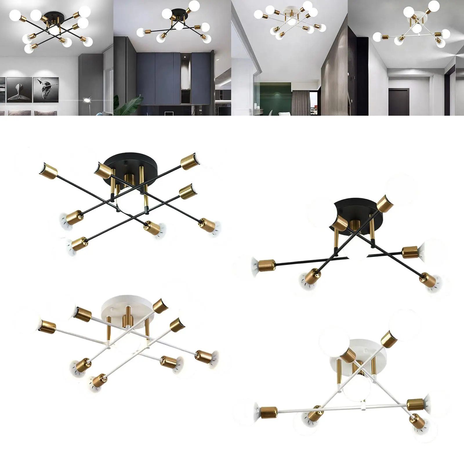 Nordic Ceiling Light E27 Base Pendant Light Indoor Lighting Fixture Sputnik