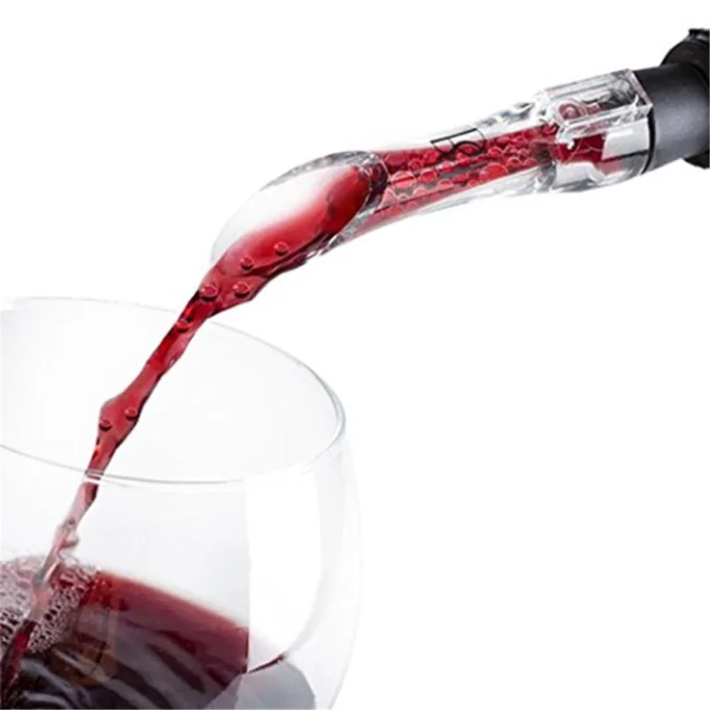 Acrylic Wine Decanter Red Wine Aerating Pourer Spout Decanter Wine Aerator Quick Aerating Pouring Tool Pump Portable Filter