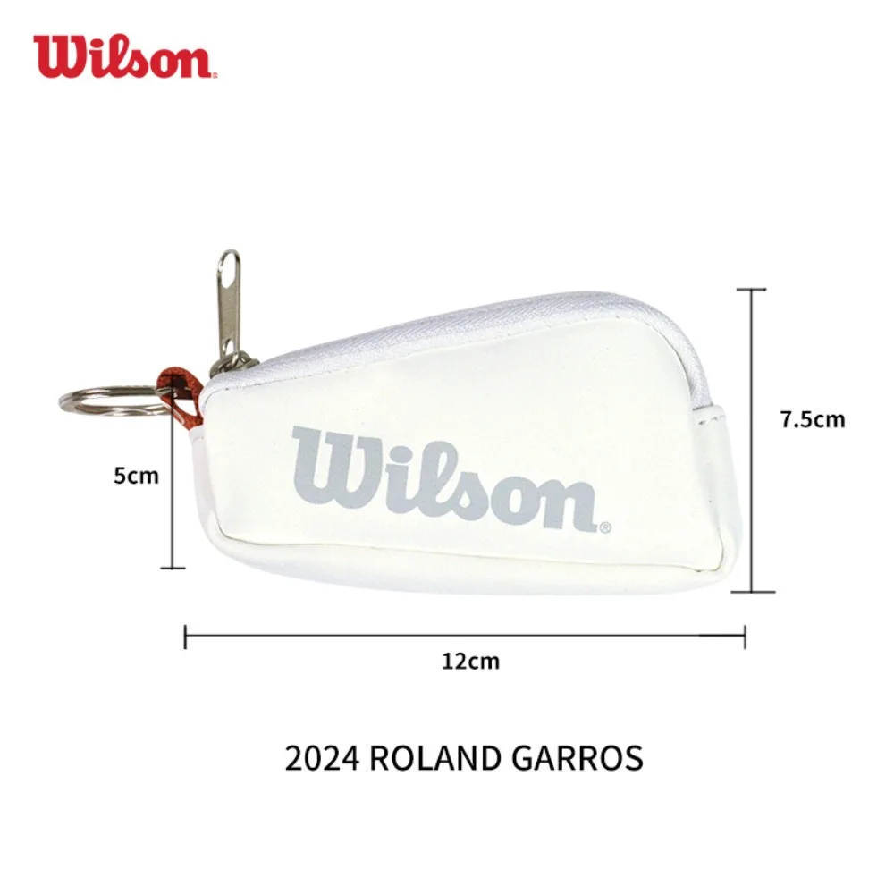 Wilson-llavero de mano para llaves, bolso francés abierto, naranja, blanco, ROLAND GARROS, RG, 2024