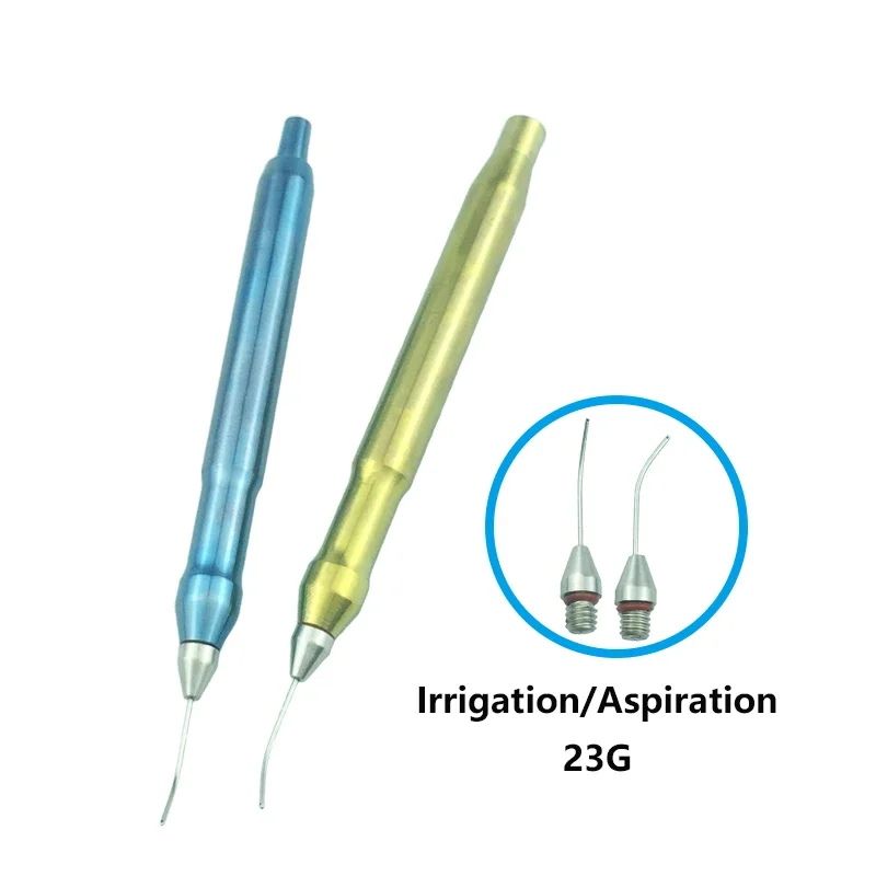 Pieza de mano de irrigación/aspiración oftálmica de titanio, 23G para succión de agua, fórceps oftálmicos, instrumentos oftálmicos