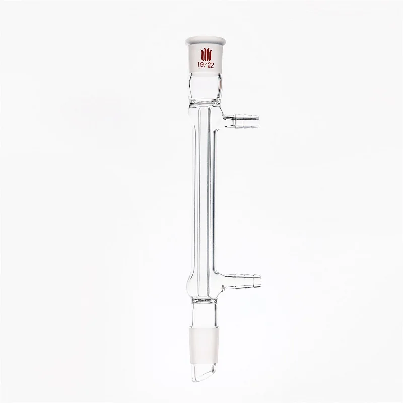 SYNTHWARE High water speed straight condenser, φ 8mm/10mm small nozzle, CONDENSER WEST, Borosilicate glass, C15