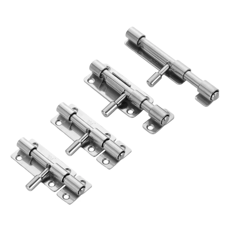 Pack of 4 Slide lock Stable Door Bolts with Padlock Option Slide Lock Mechanism with Padlock Hole for Secure Closure