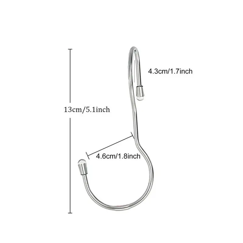 Multifuncional Metal S-Shape Hook, Pendurado Kitchen Pot Hook, Sacos de quarto, Roupas, Toalhas, Closet Rod, S Hanger Hooks, 4Pcs