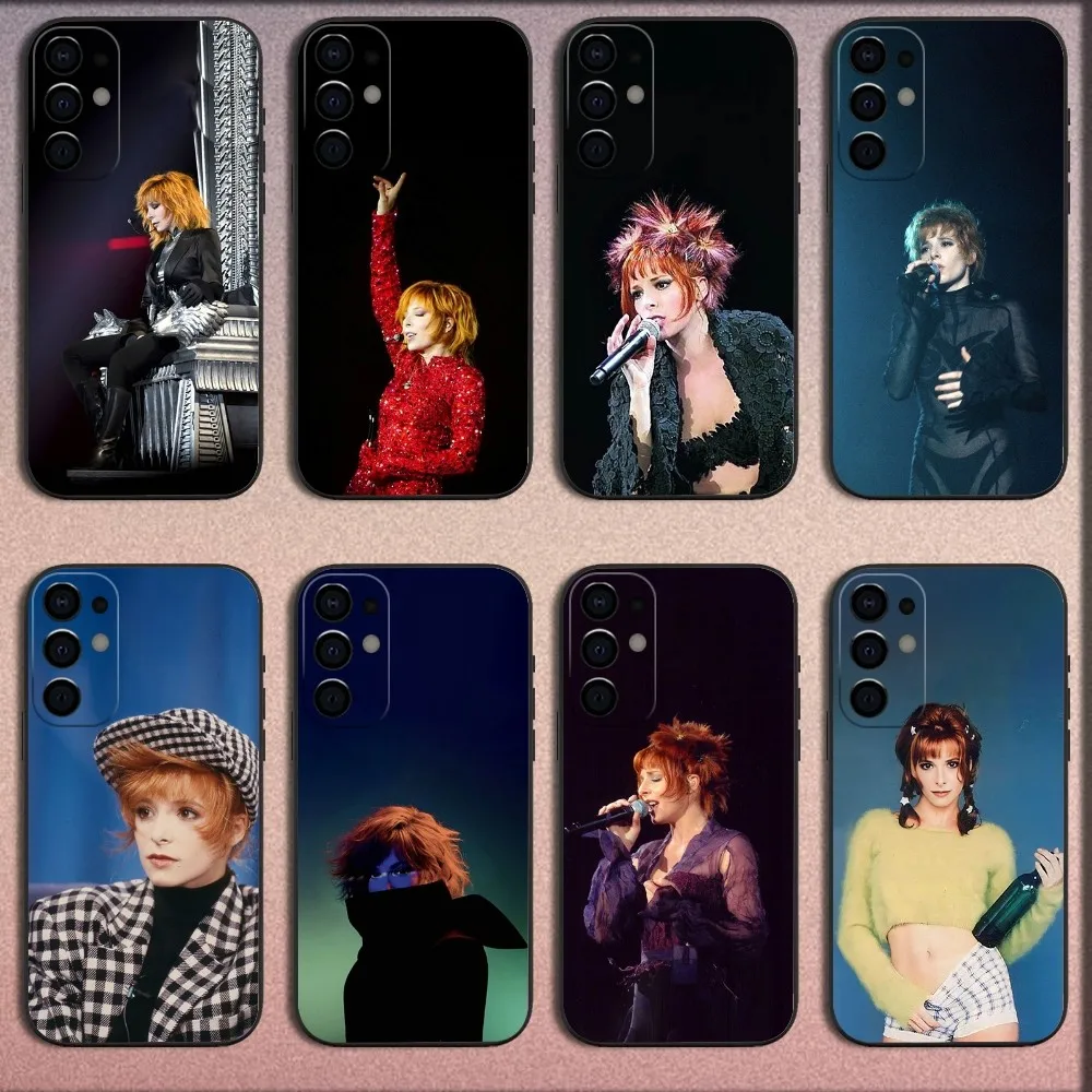 Music GIRL Mylene F-Farmer Phone Case For Samsung S25,S24,S21,S22,S23,S30,Ultra,S20,Plus,Fe,Lite,Note,10,9,5G Black Soft Cover