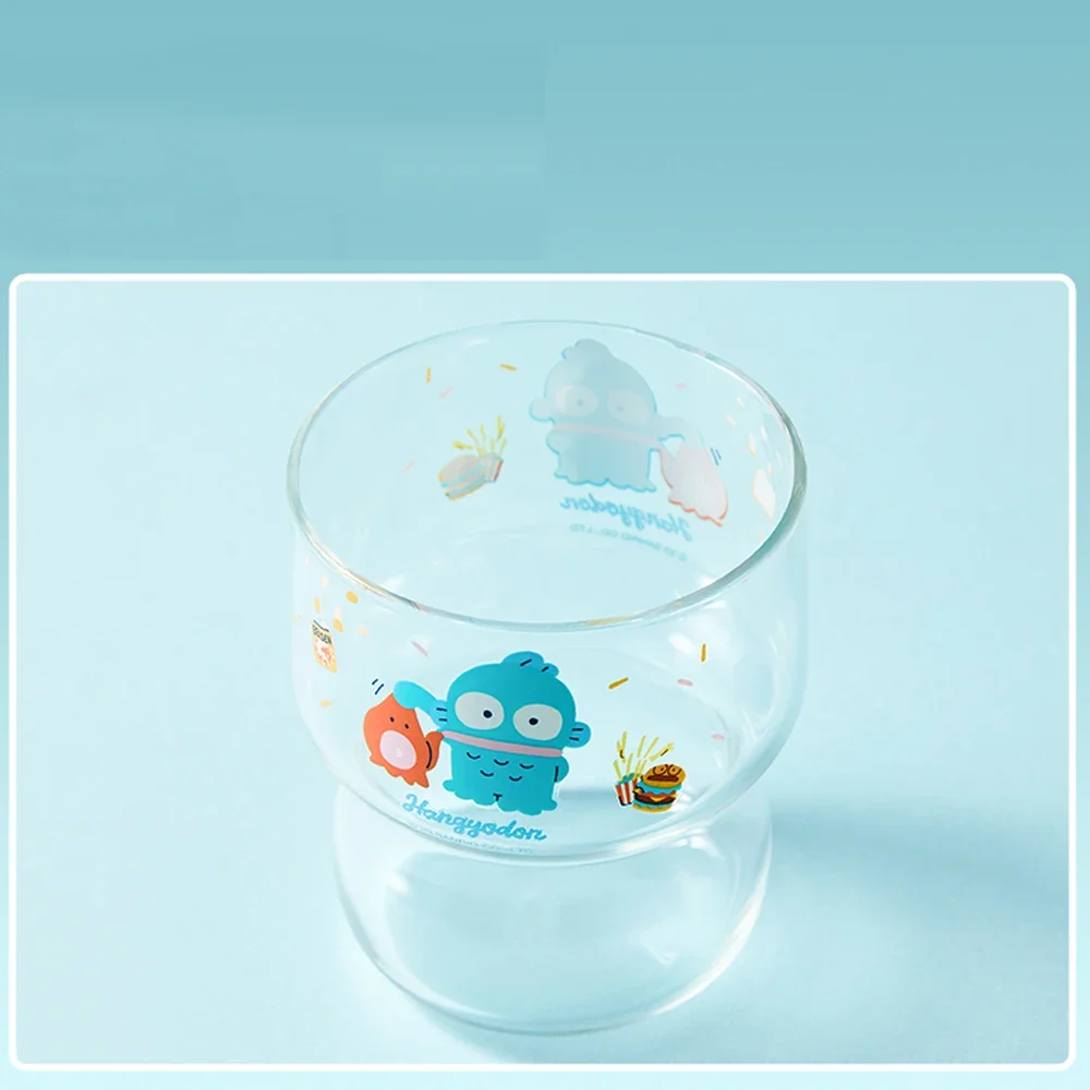 MINISO Anime Hangyodon Cartoon Cute Water Cup Home Breakfast Milk Juice Coffee Cup Stacking Glass Cups Birthday Gift 300ML