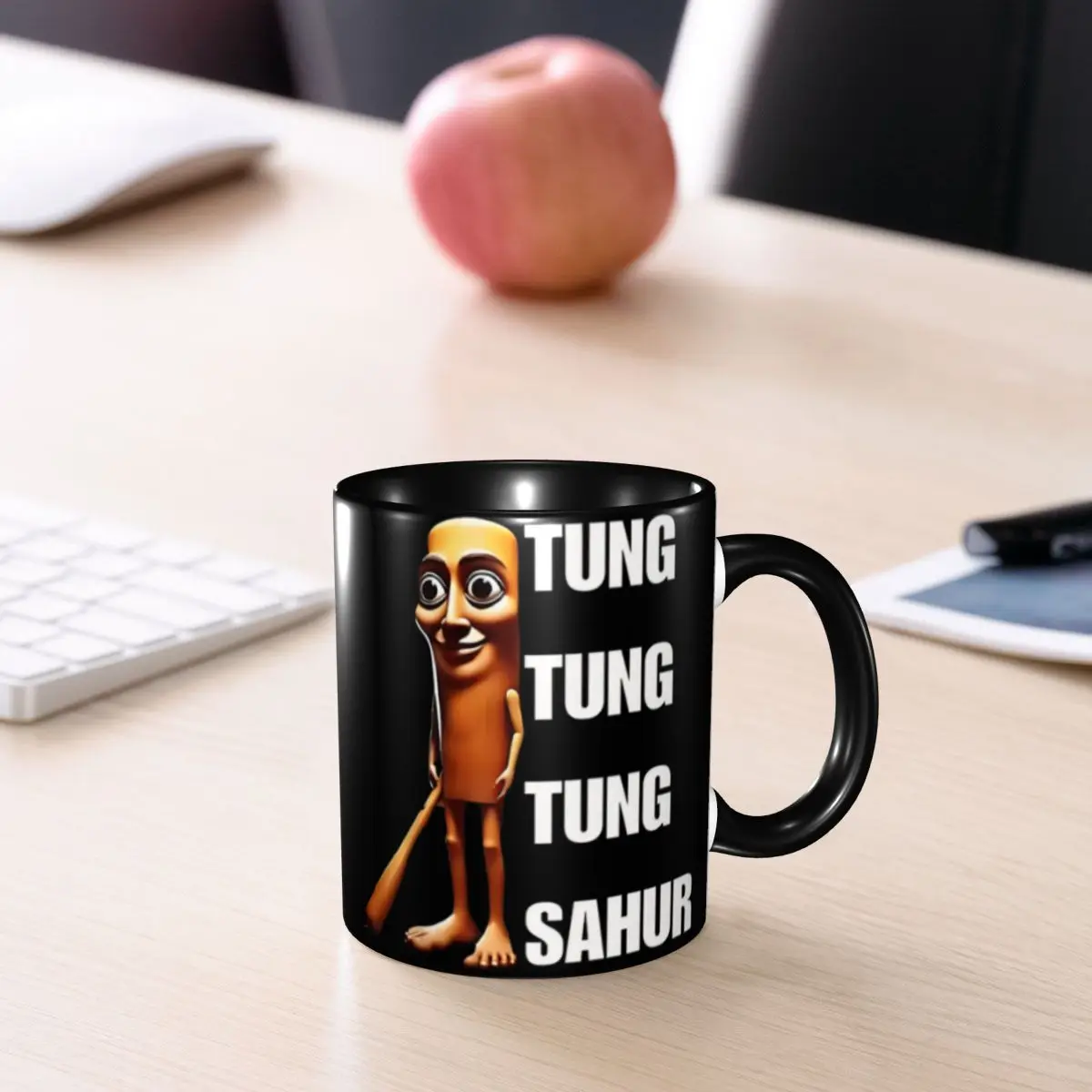 Tung Tung Tung Sahur Funny Ramadan Meme Mug Cute Italian Brainrot Tea Cup Gifts For Women Men - view 6