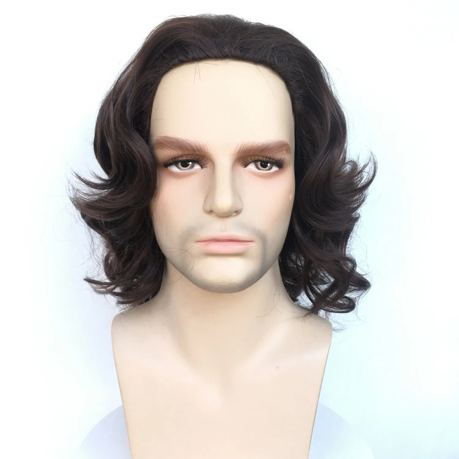 Men'S Short Curly Cosplay Costume Wig Synthetic Heat-Resistant Fiber Hair Naturally Looking for Wigs for Party/Daily Use