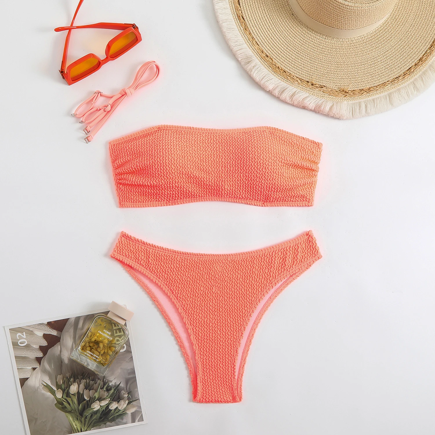 2025Bikinis Sexy Bandeau-Badeanzug Frauen Solide Bademode Weibliche Badegäste Baden Schwimmen Badeanzug Beachwear