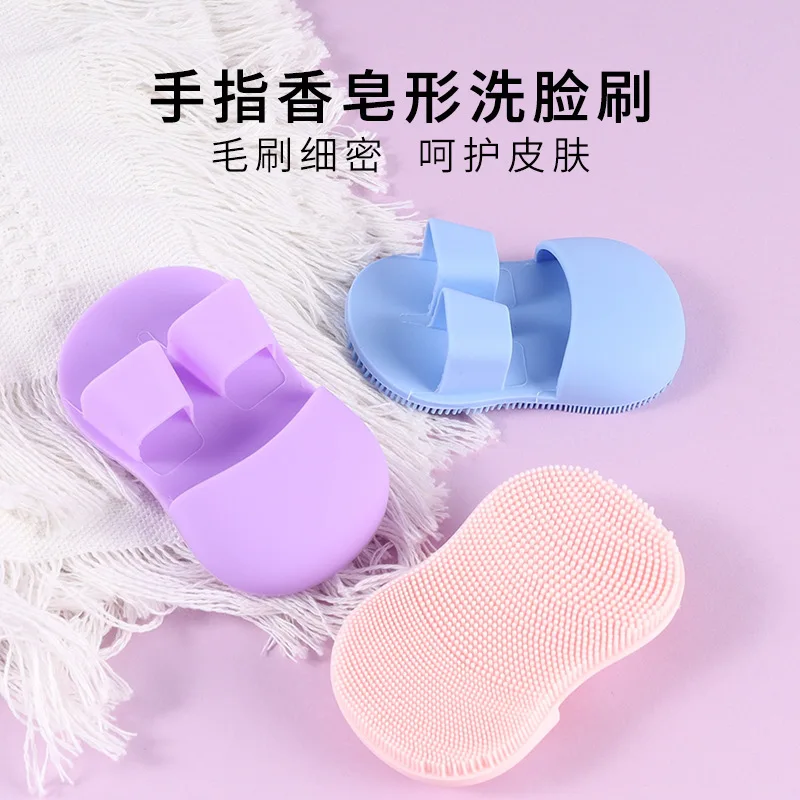 Zachte Siliconen Gezichtsreinigingsborstel Gezicht Peeling Mee-eter Handschoen Pads Handheld Reinigingsborstels Tool Huidverzorging Diep Schoon