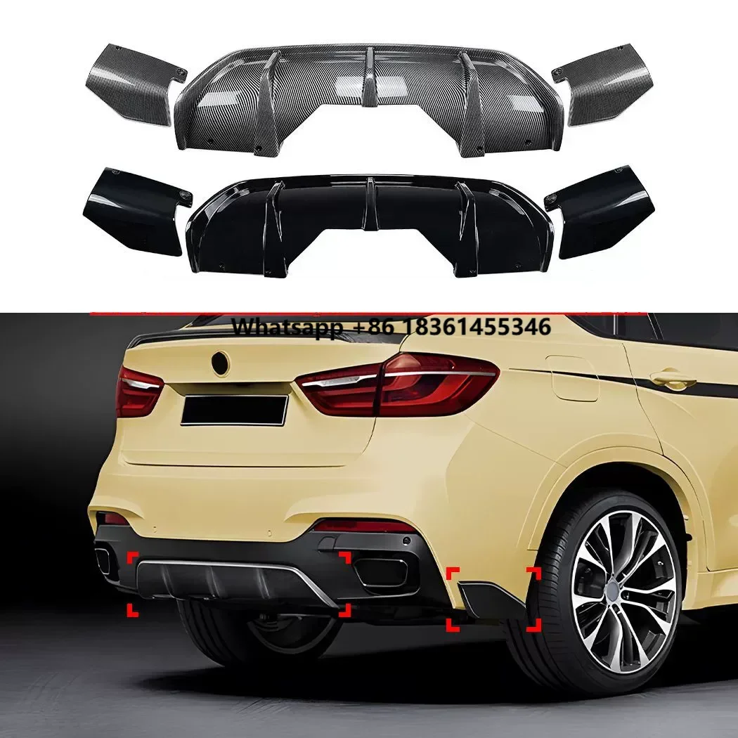 

Rear Lip for X6 F16 M Sport 2014-2019 modified Rear shovel Corner spoiler Surround body kit Car Accessories