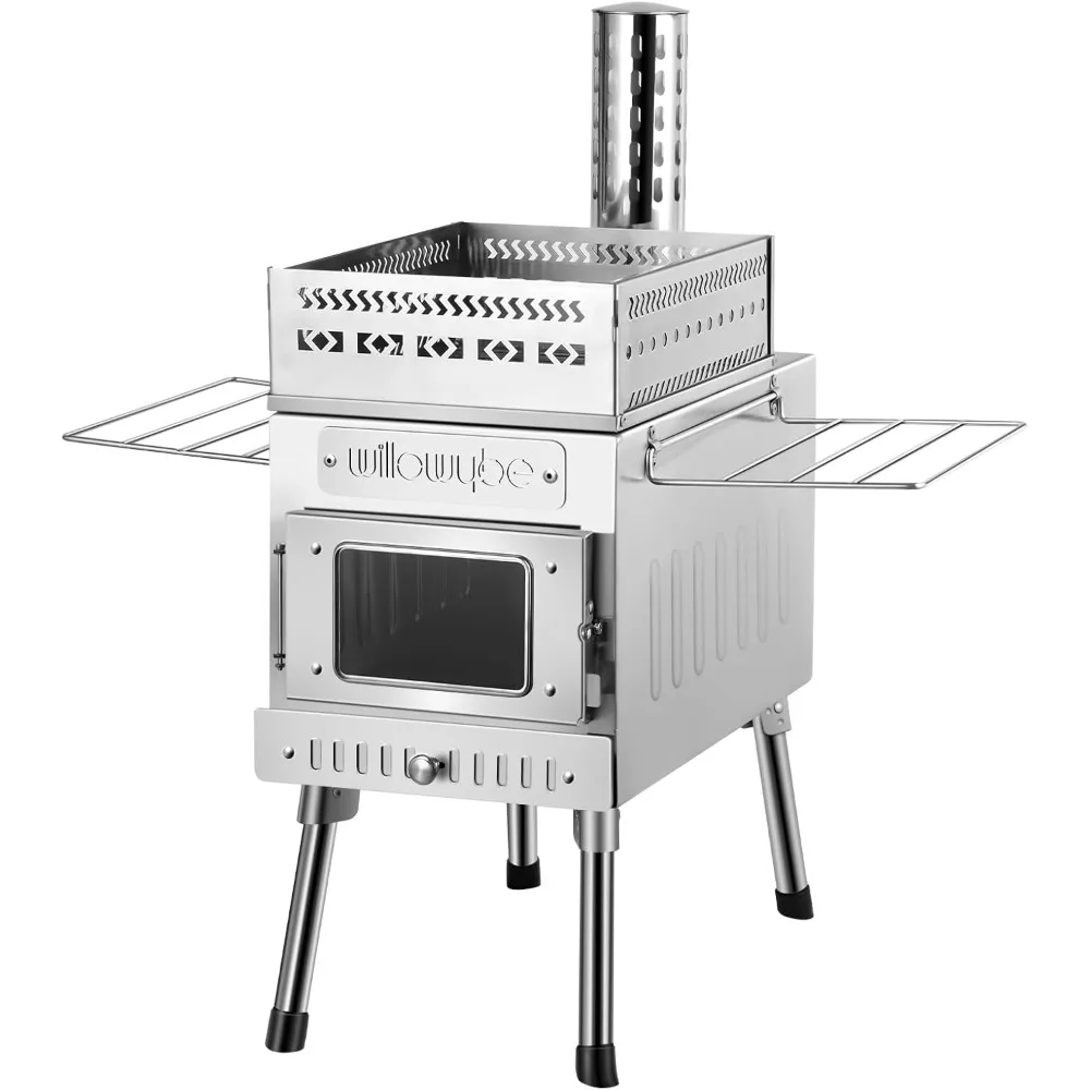 Rocket Stove Heater, Portable Camping Wood Stove for Dry Sauna, Cooking for Husband and Friends