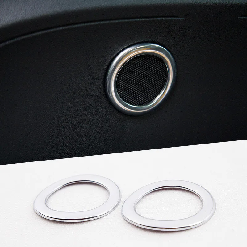 4pcs Car Interior Door Rear Speaker Rings Sticker Cover Moulding Trim For Volkswagen Beetle 2013 2014 2015 2016 2017 2018 2019