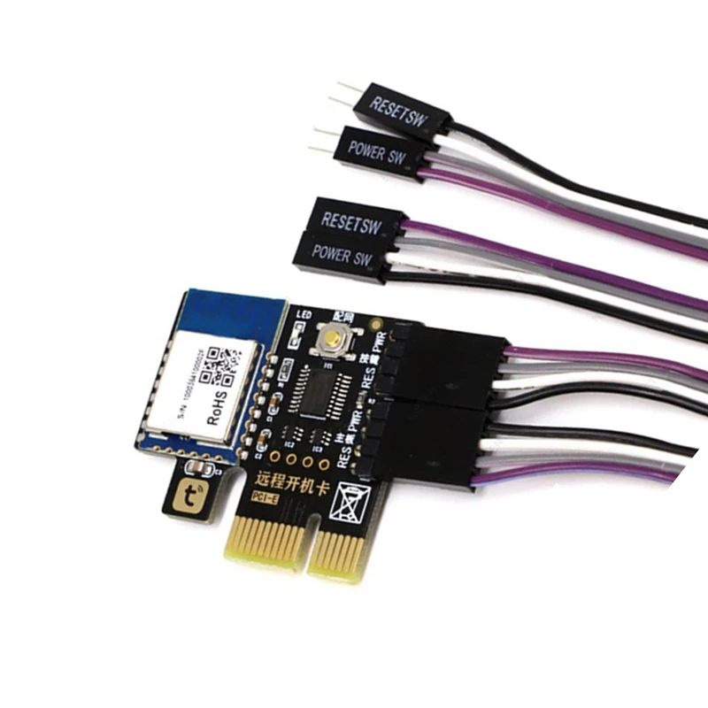 5x Tuya Wifi Computer Power Reset Switch PCIE-Karte für PC-Computer, App-Fernbedienung, Unterstützung Google Home, Mini-Karte