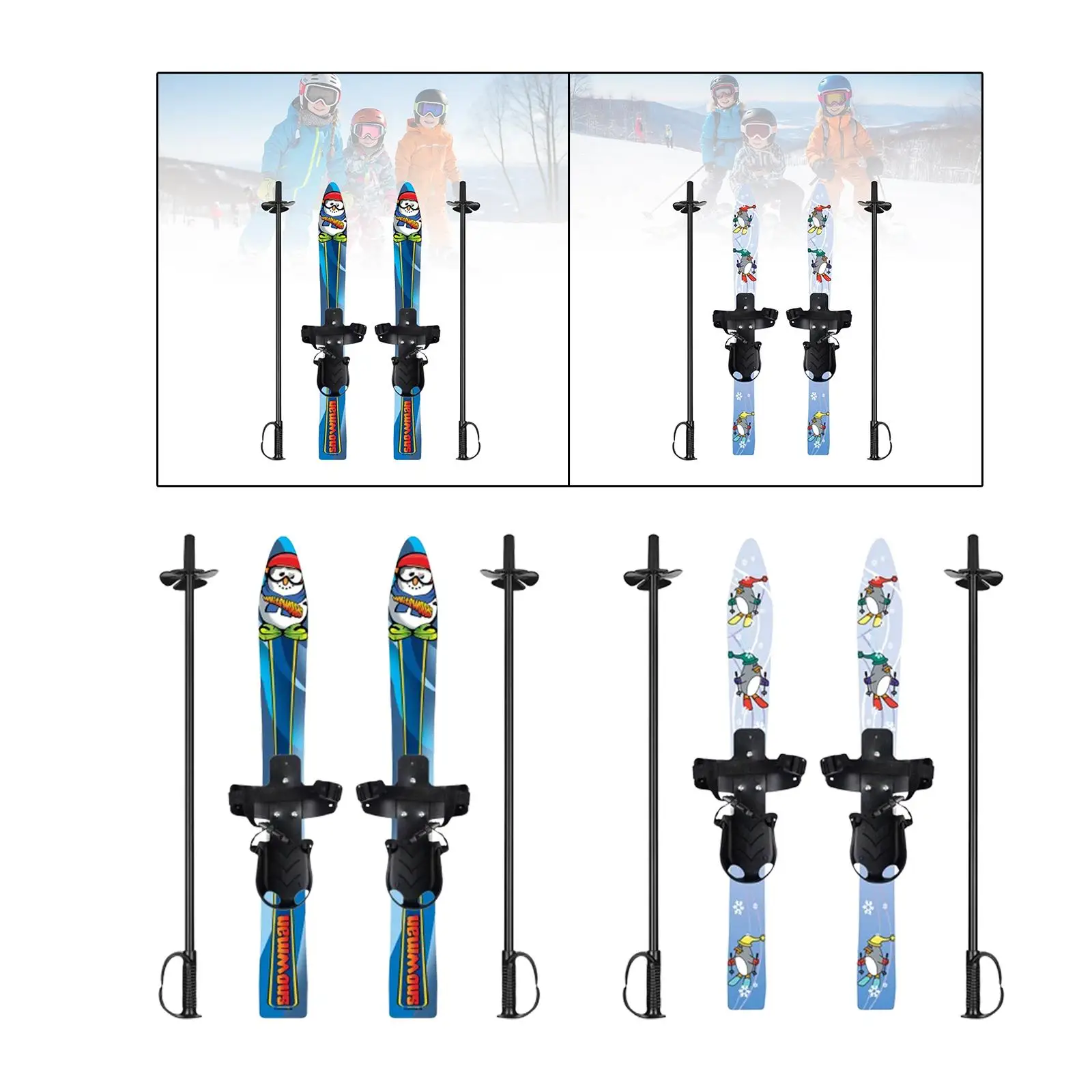 

Сноуборды и палки Skiblades для детей 3-8 лет с универсальными креплениями