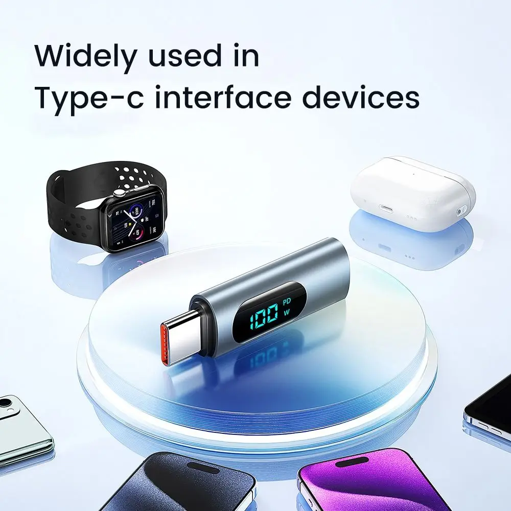 

Digital Display USB-C Adapter PD 100W Data Transmission Type-C Power Meter 480Mbps Smart Chip Cable Extender Mobile Phone