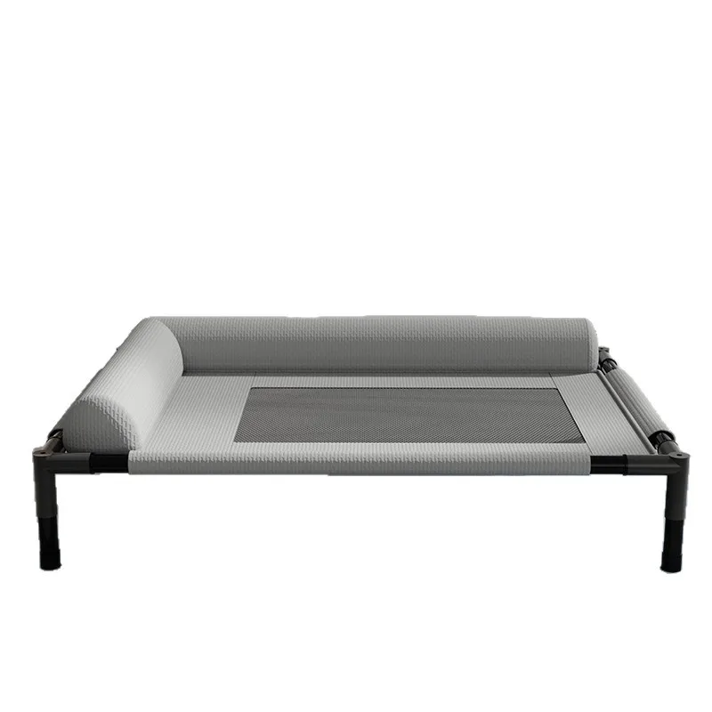 

Dog Cot Elevated Pet Bed Off Ground Breathable Mesh Cooling Design Soft Detachable Washable Pillow Summer Moisture Resistant Use