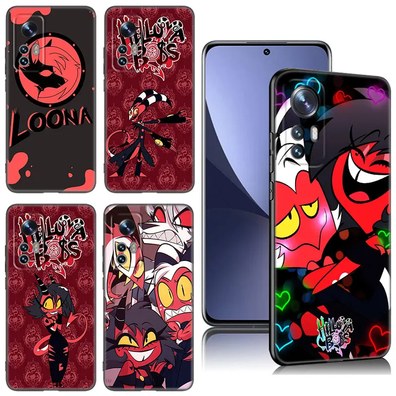 Anime Helluva Boss Black Silicone Phone Case For Xiaomi Mi 9 SE 8 10 10T 11 12 13 Lite 9T 11T 12S 12T 13T 14 Pro 5G NE 11i 12X