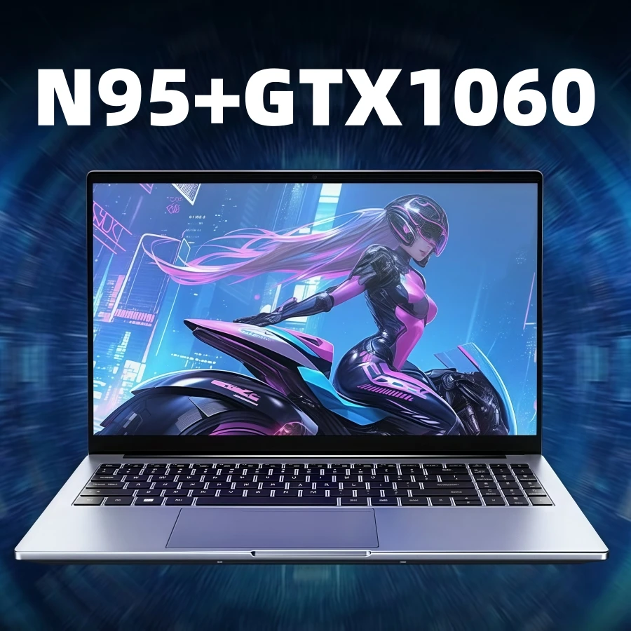 15.6 "intel n95 gtx1060 laptops para jogos computador portátil pc 32gb ddr4 1tb ssd laptop gamer windows11 teclado retroiluminado
