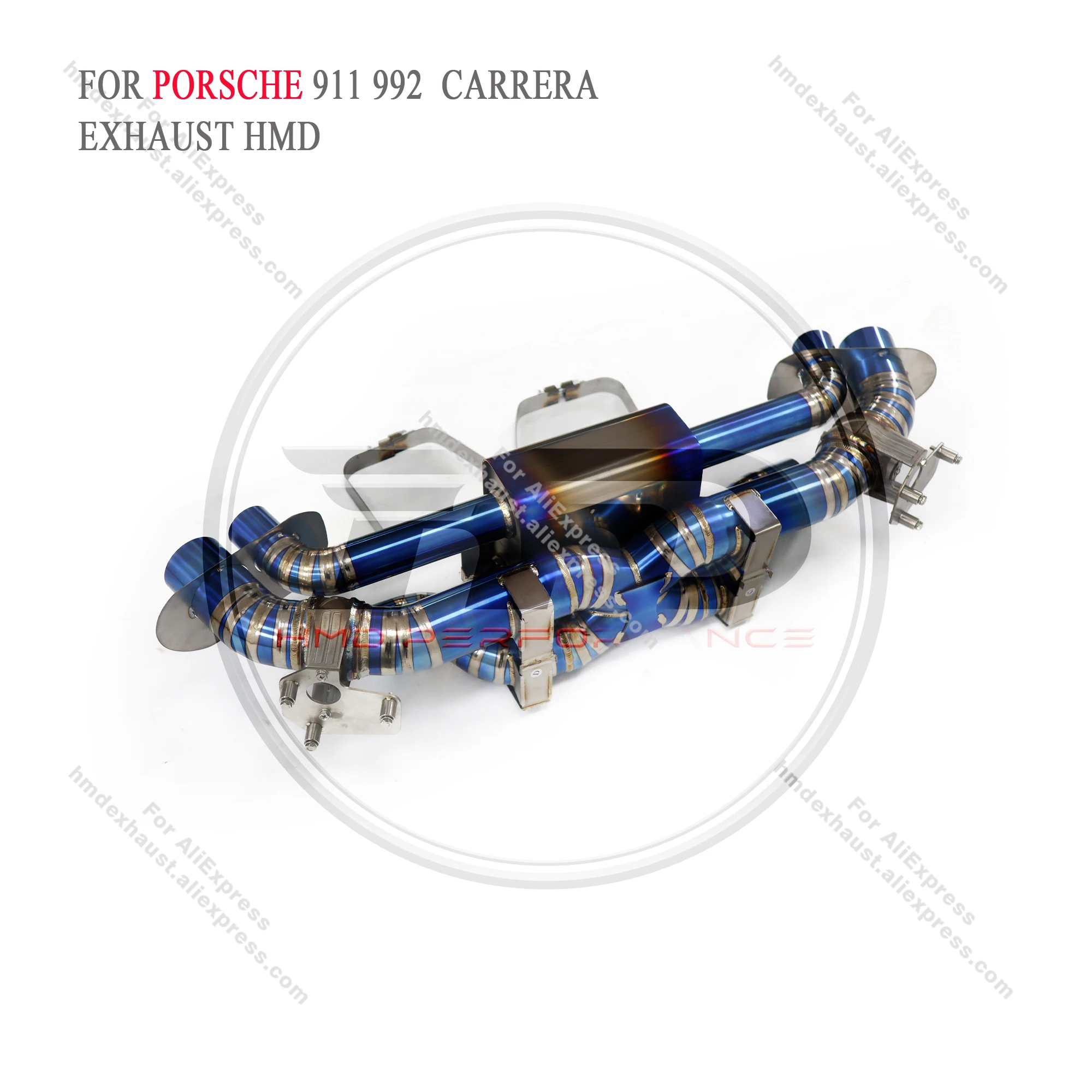 HMD Titanium Exhaust System Performance Catback for Porsche 911 992 Carrera 3.0T Muffler With OEM Valves