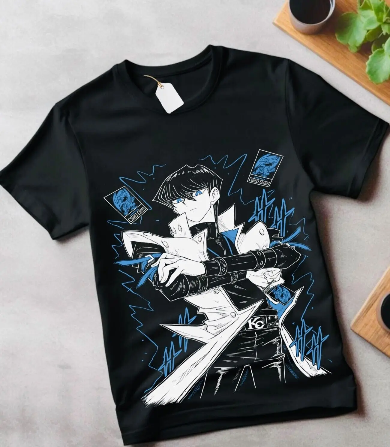 Seto Kaiba T-Shirt Blue Eyes White Dragon Anime Tshirt Yu Gi Oh Tee YuGiOh Shirt