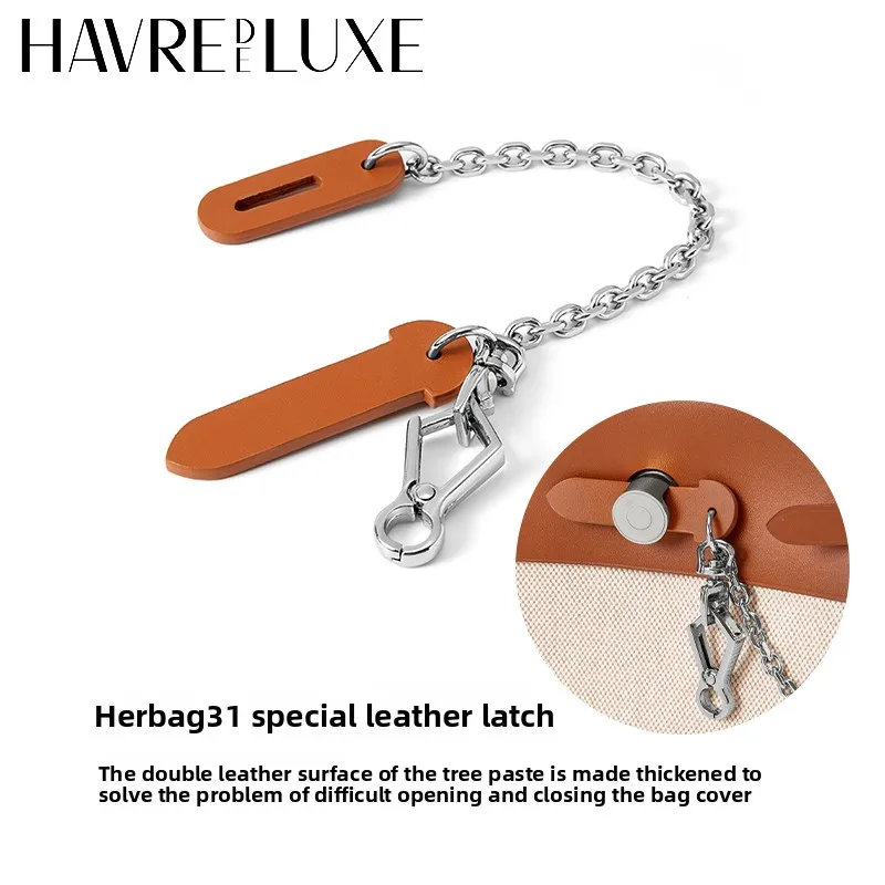 Leather Pin For Herbag 31 Women Bag Leather Pin Cap Lock Chain Tree Paste Leather Anti Wear Sheet Bag Accessories