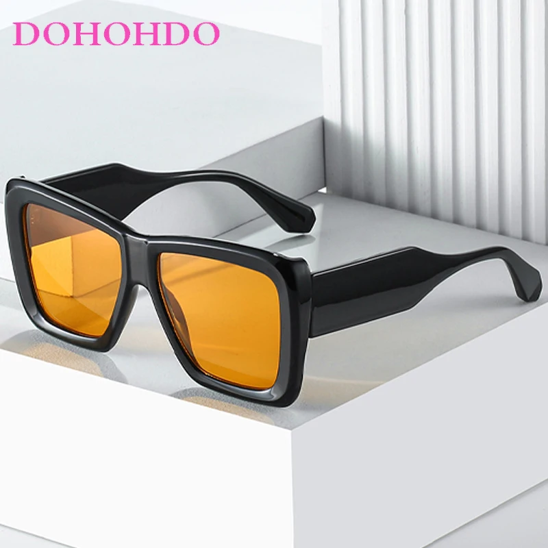 

New Fashion Classic Square Frame Sunglasses For Women Trendy Brand Designer Eyeglasses Men Travel Drive Sun Glasses UV400 Lentes