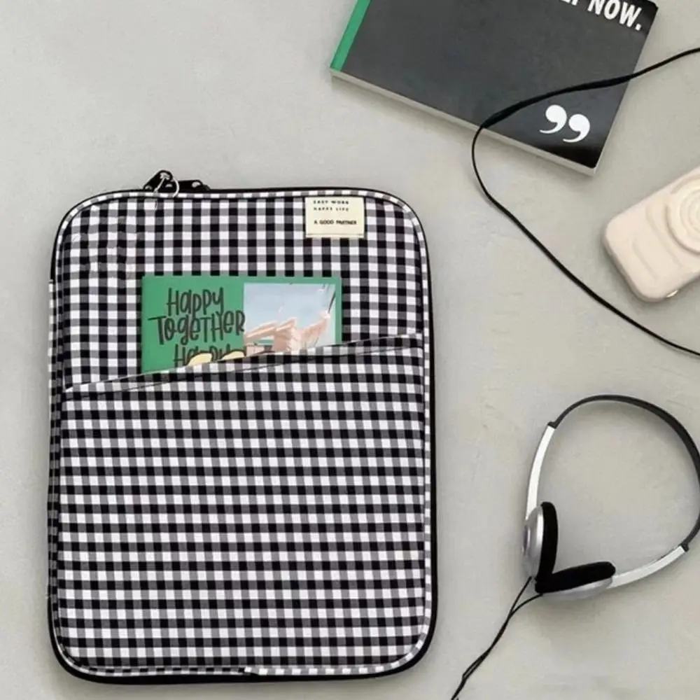 

Сумки с чехлом для планшета Ins Grid Сумка для ноутбука 11-дюймовая противоударная сумка для планшета 13-дюймовая сумка для компьютера Kawaii Girl Пакет файлов