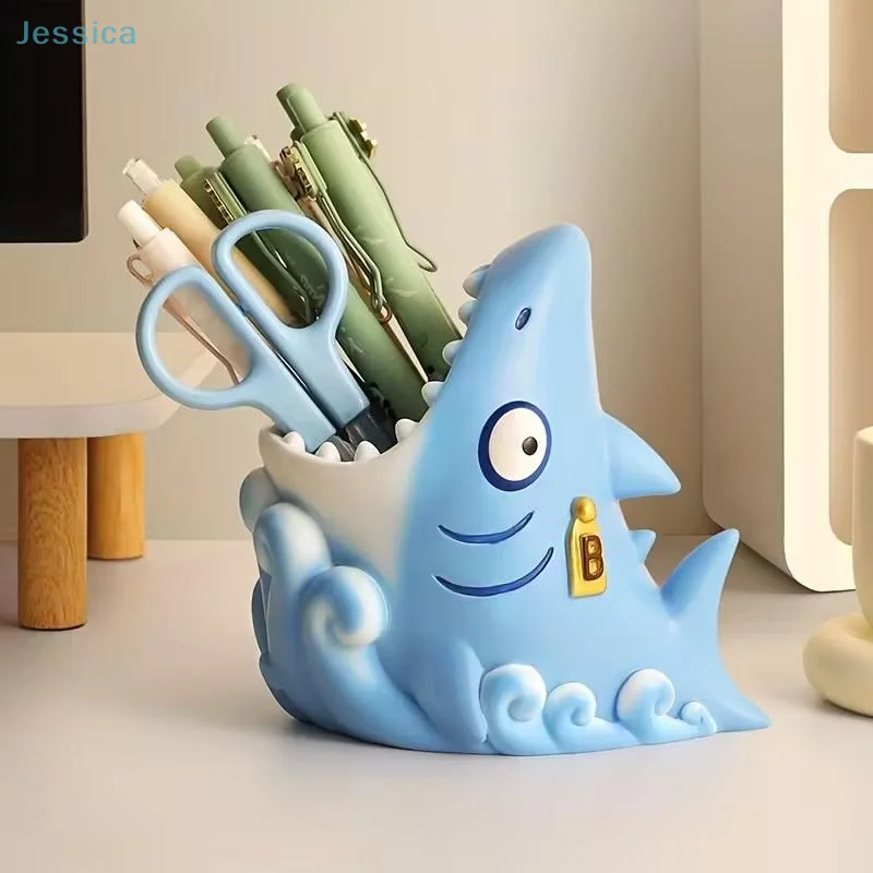

♥ Держатель для ручки с изображением акулы, настольный органайзер для офисной школы