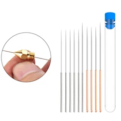 10 Pcs 3D Printer Stainless Steel Nozzle Cleaning Needles Tool 0.15mm 0.2mm 0.25mm 0.3mm 0.35mm 0.4mm Drill For V6 MK8