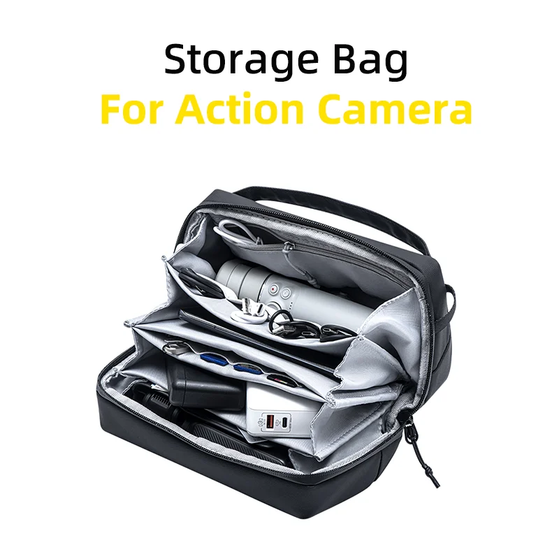 For DJI Action 4/3/2 Osmo Pocket 3/2 Insta360 X4/3/GO3S/Ace Pro Action Camera Storage Bag Handbag Carrying Case Accessories Kit