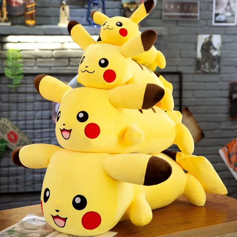 30/80cm Pokemon Pikachu Plush Toys Throw Pillow Stuffed Cartoon Anime Plushie Dolls Cushion Soft Stuffed Gift for Children