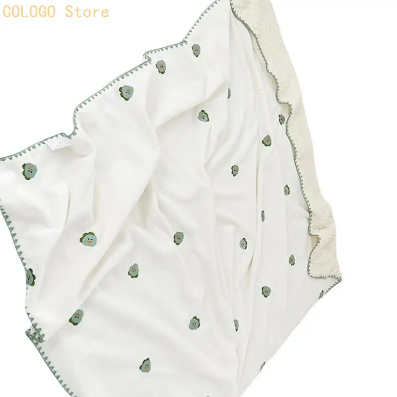 

Plush Milk Fleece Children Blanket 100x115cm Lovely Animal Designs Durable Machine Washable Soft Bedding For D0LD