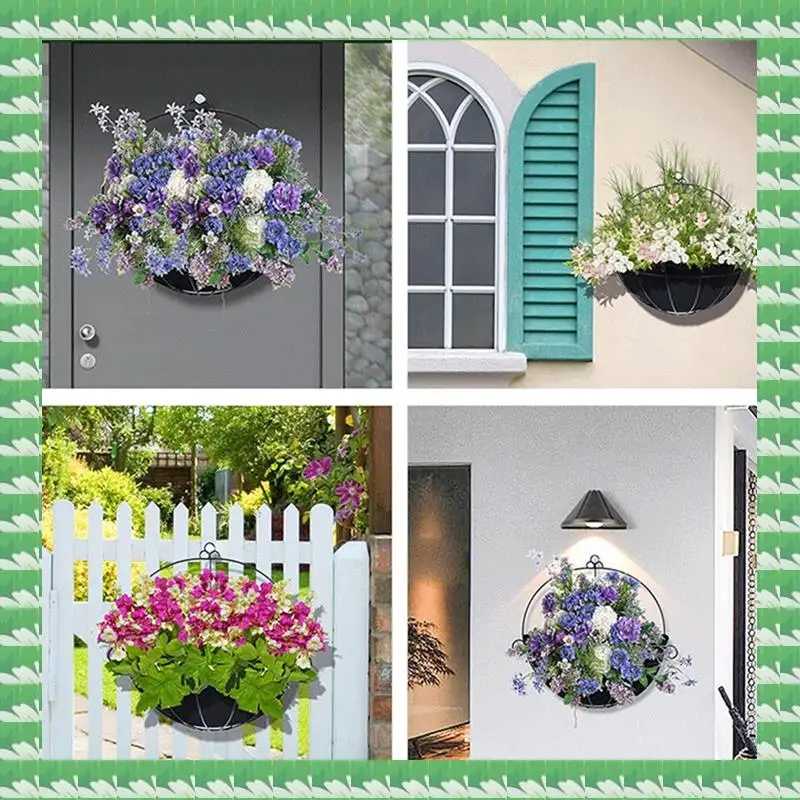 3PCS 16 Inch Half Round Planter Liners Fabric Plant Liners Half Circle Flower Basket Liners Parts Felt Liner