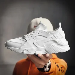 High Quality Comfortable Breathable White Sneakers  Spring Men's Sports Shoes Fashion Anti-slip Sports Trainers Running Shoes