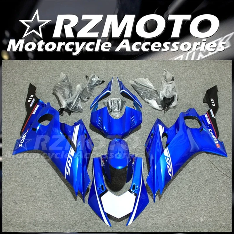 4Gifts New ABS Fairings Kit Fit for YAMAHA R6 2017 2018 2019 2020 2021 2022 17 18 19 20 21 22 23 24 Bodywork Set Blue White