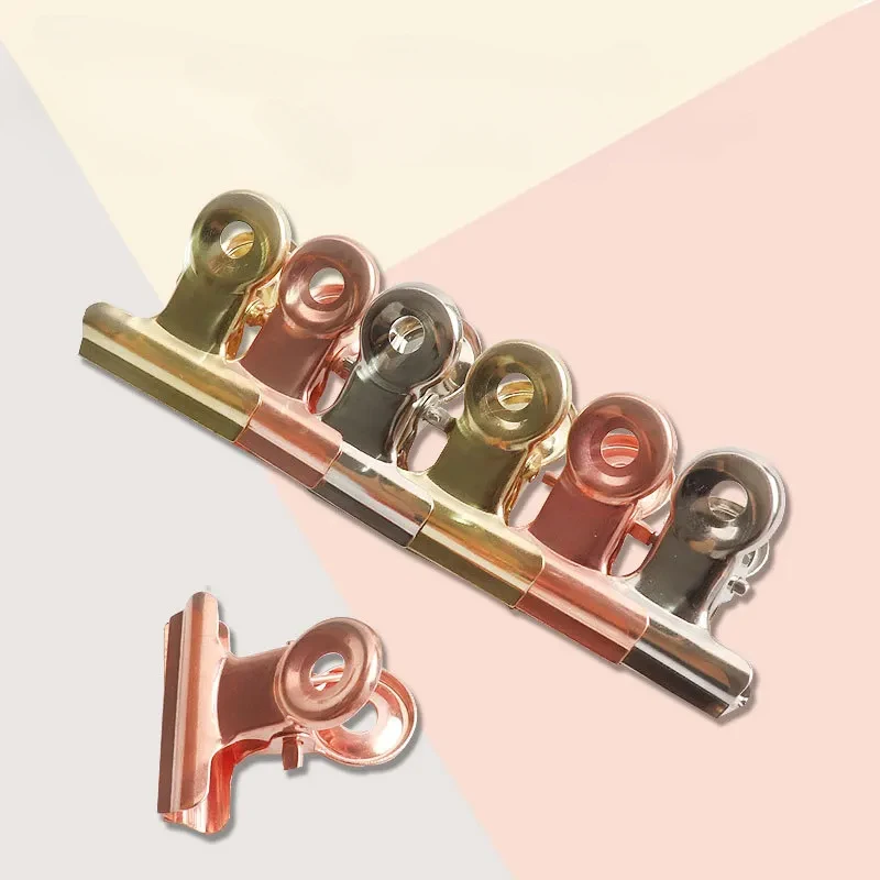 

10pcs Push Pins Stylish Thumb Tacks with Binder Clips Thumbtack Metal Nail Clip 22mm Rose Gold Note Clip Word Binding Clip