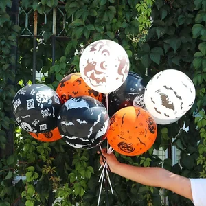 Scary Halloween -Luftballons für Kinder, Kürbis, Skelett, Geister, Bardekoration, Schwarz, Orange, Latexballon, Spielzeug, 30 PCs, 10 Prozent 6 Hauptverkäufe Laranjeiras - №1