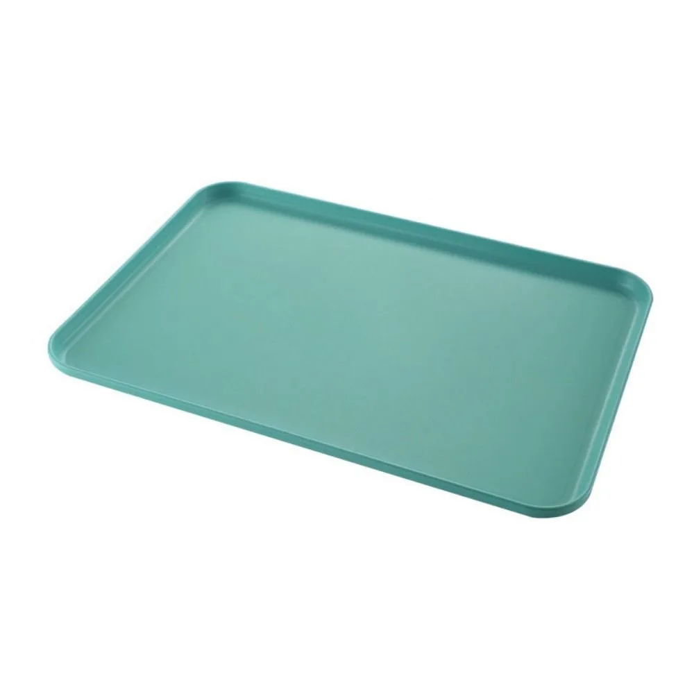 Plateau de rangement en paille de blé écologique, plateau de service rectangulaire exquis, grande capacité, plateaux pour la restauration rapide, hôtel