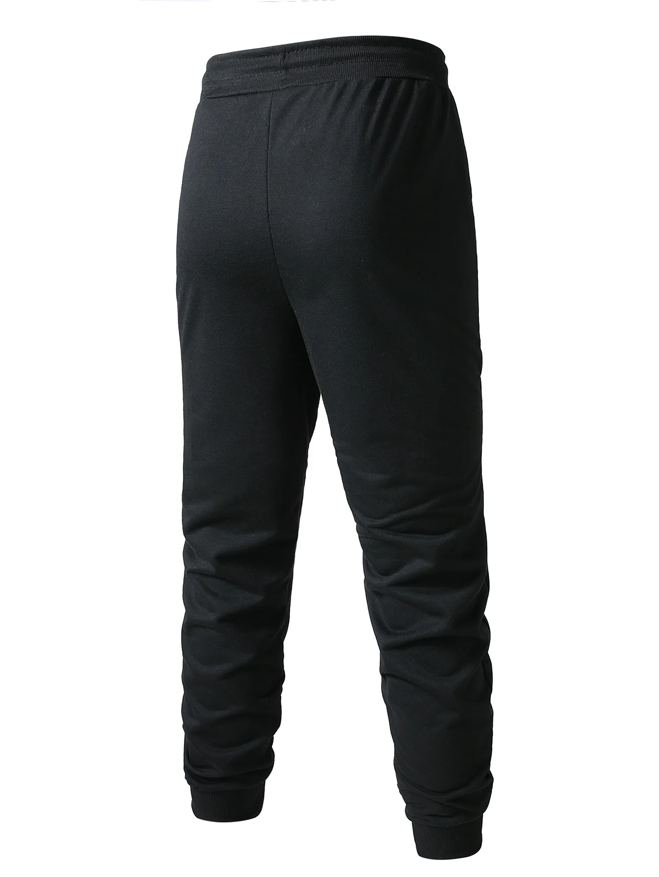 Men's Solid Color Elastic Drawstring Jogger Sweatpants Halloween Skull Pattern Small Print Sports Casual Pants Practical Running Pants