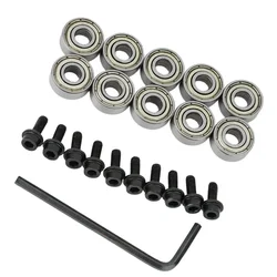 Chave sextavada roteador bit rolamento acessórios de madeira 11 pçs/set 12.7mm roteador bit rolamentos de esferas guia substituição