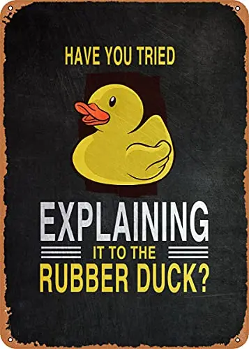  Programmer Duck Vintage Look Metal Sign Art Prints Retro Gift 8x12 Inch